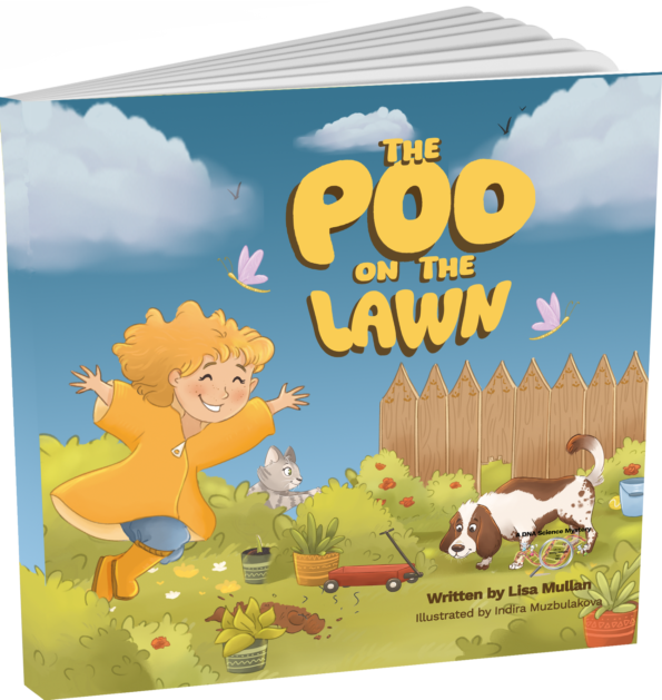 Dinky Amigos early science rhyming mystery picture book - The Poo on the Lawn